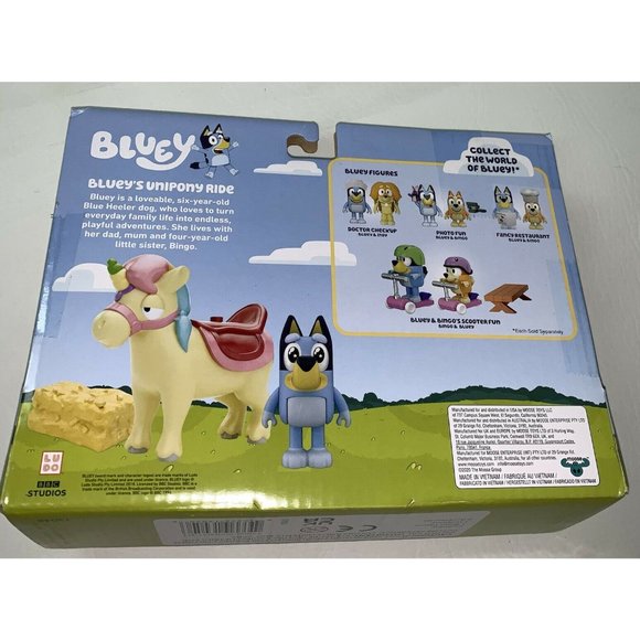 Bluey Bluey’s Unipony Ride Playset Toy Figures Accessories Set Moose Toys - Picture 3 of 3
